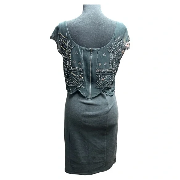 American Eagle Outfitters Gray Sequin Party Dress Size Medium - Picture 4 of 10